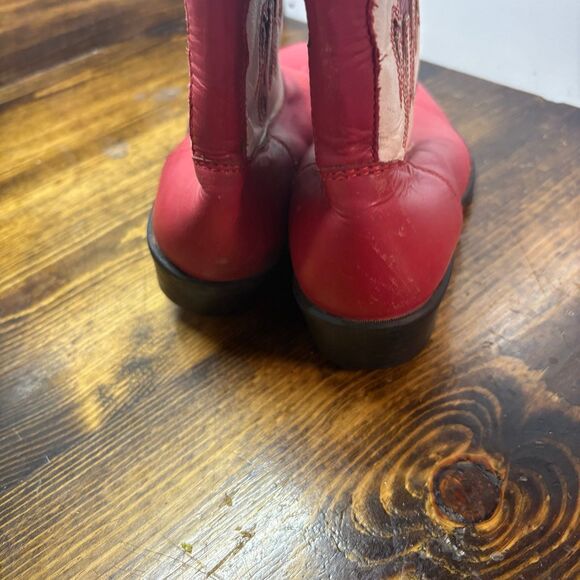 Cimarron Red And White Cowboy Boots Size 2.5 - Picture 8 of 11